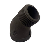 Black Malleable Iron 45 Street Elbows