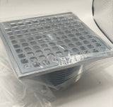 Blue Shower Drain with Sq Top