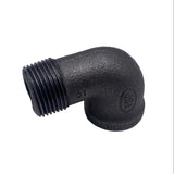 Black Malleable Iron 90 Street Elbow