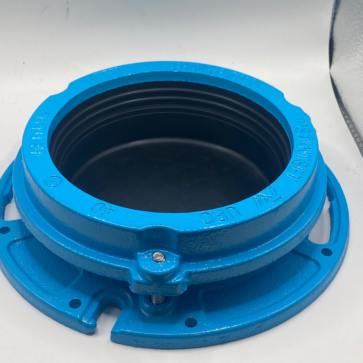 Blue Toilet Drain