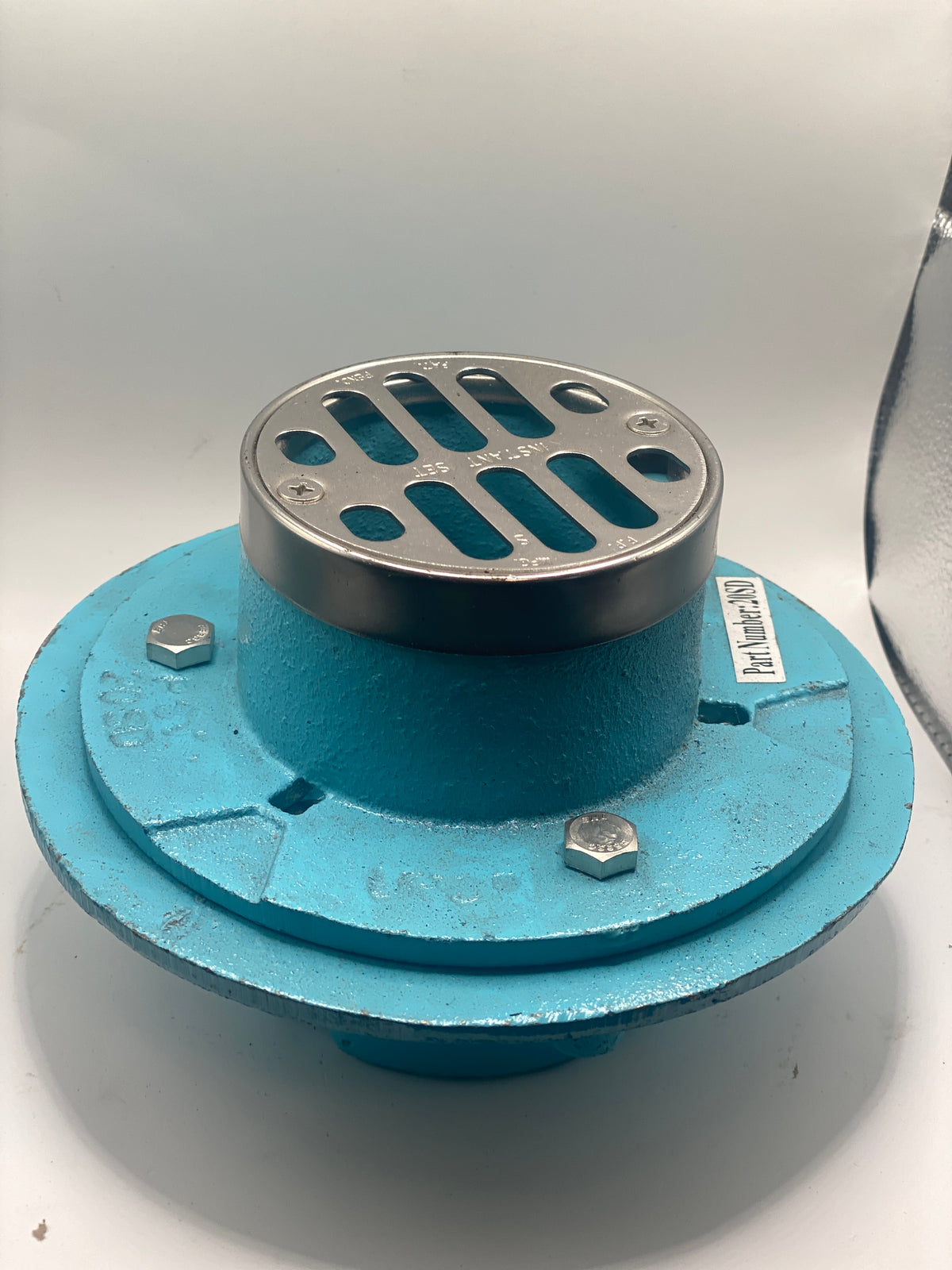 Blue Floor Drain with SM top
