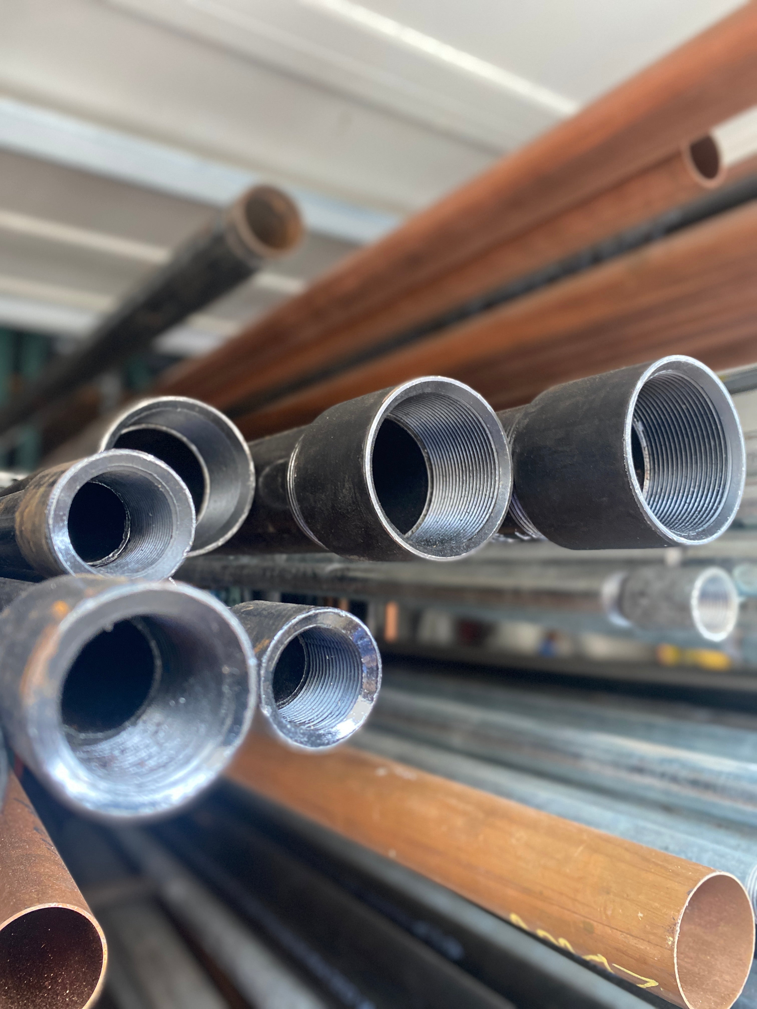 Black Malleable Iron Pipes PER FOOT - LOCAL DELIVERY ONLY